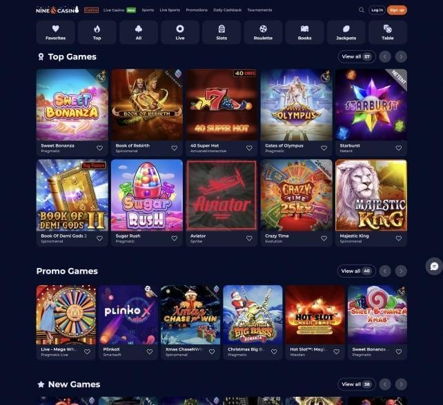 What NineWin Casino Brings to the UK Player - overview